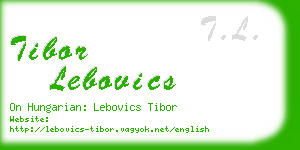 tibor lebovics business card